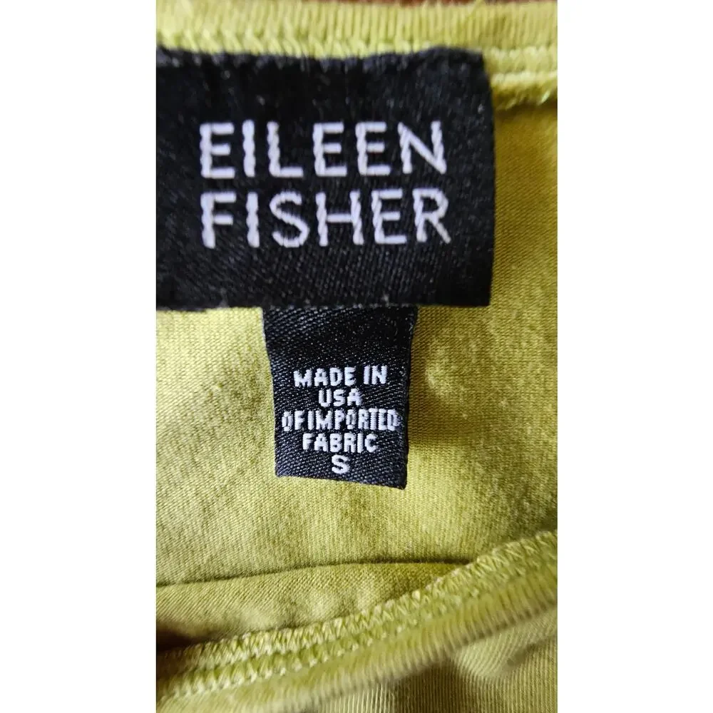 Eileen Fisher Scoop Neck Organic Cotton Jersey Tank Top Cotton Lycra Blend, Sz S